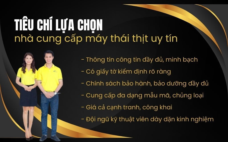 Tiêu chí lựa chọn nhà cung cấp máy thái thịt uy tín