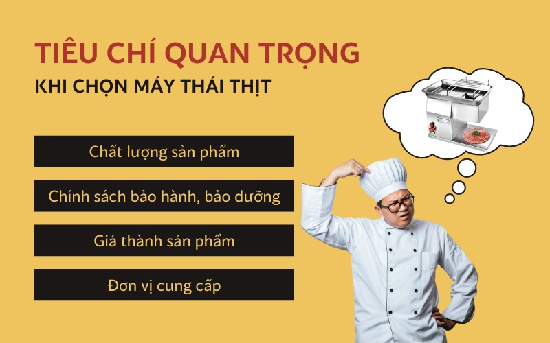 Tiêu chí quan trọng khi chọn máy thái thịt
