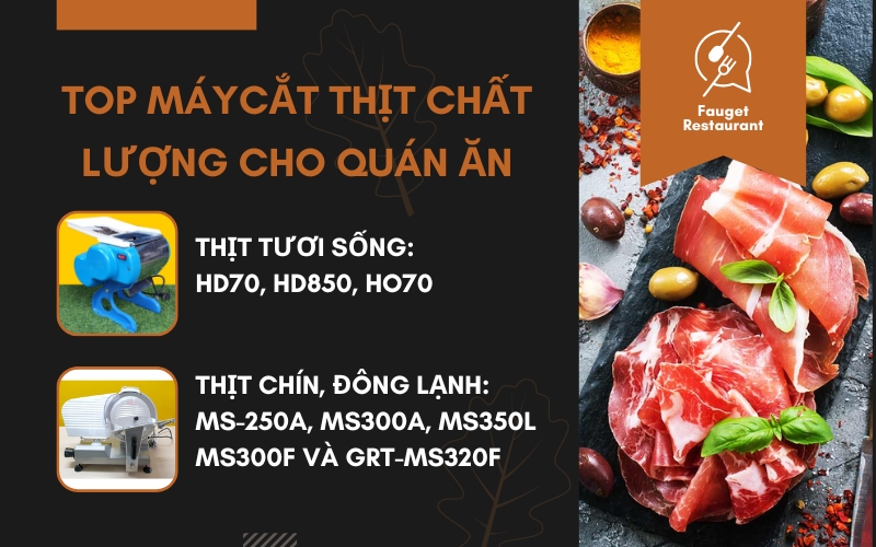 Top các máy cắt thịt chất lượng cho quán ăn, nhà hàng