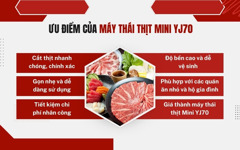 Ưu điểm của máy thái thịt mini YJ70