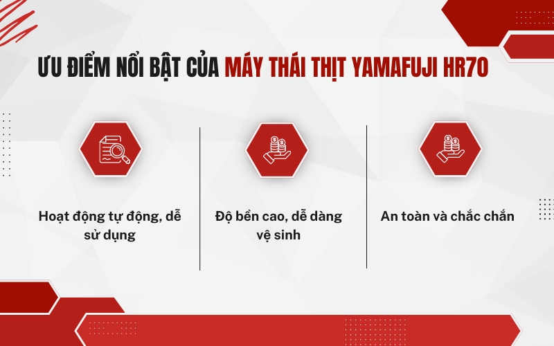 Ưu điểm nổi bật của máy thái thịt Yamafuji HR70