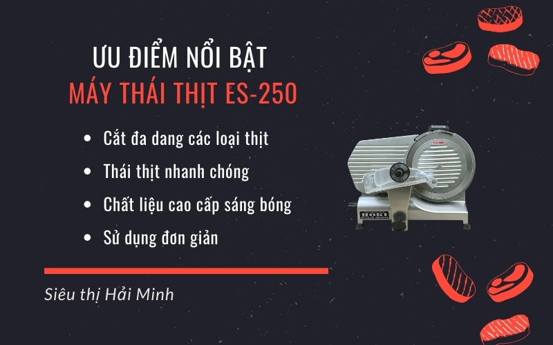 Ưu điểm vượt trôi của máy thái thịt ES-250