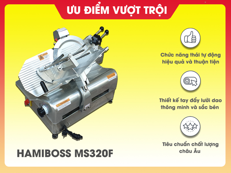 ưu điểm vượt trội của máy thái thịt Hamiboss MS320F