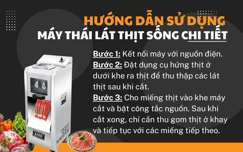 Hướng dẫn sử dụng máy thái lát thịt sống chi tiết
