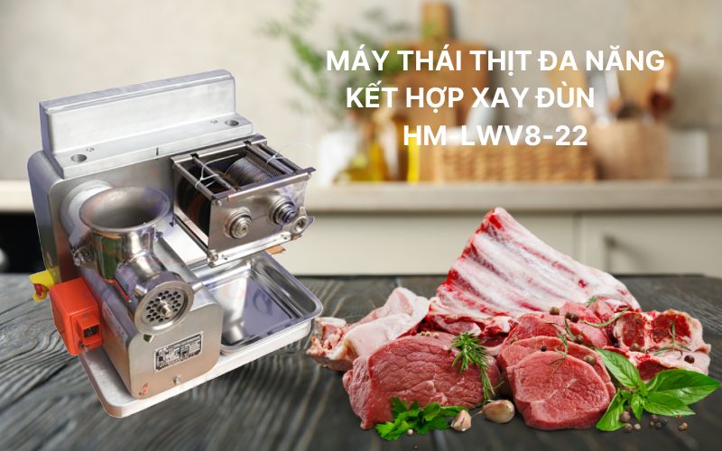 Máy thái thịt đa năng kết hợp xay đùn HM-LWV8-22