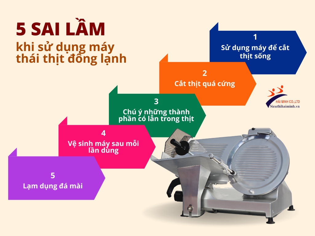 Cảnh báo những sai lầm thường mắc phải khi sử dụng máy thái thịt đông lạnh