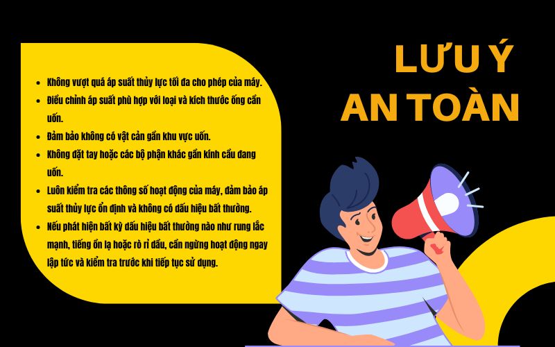 Lưu ý an toàn khi sử dụng máy uốn ống thuỷ lực rời DWG3