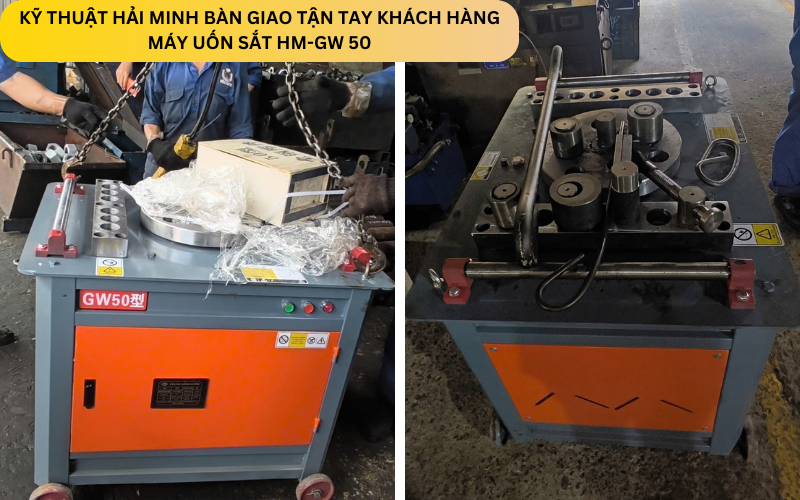 Kỹ thuật Hải Minh bàn giao Máy uốn sắt HM-GW 50