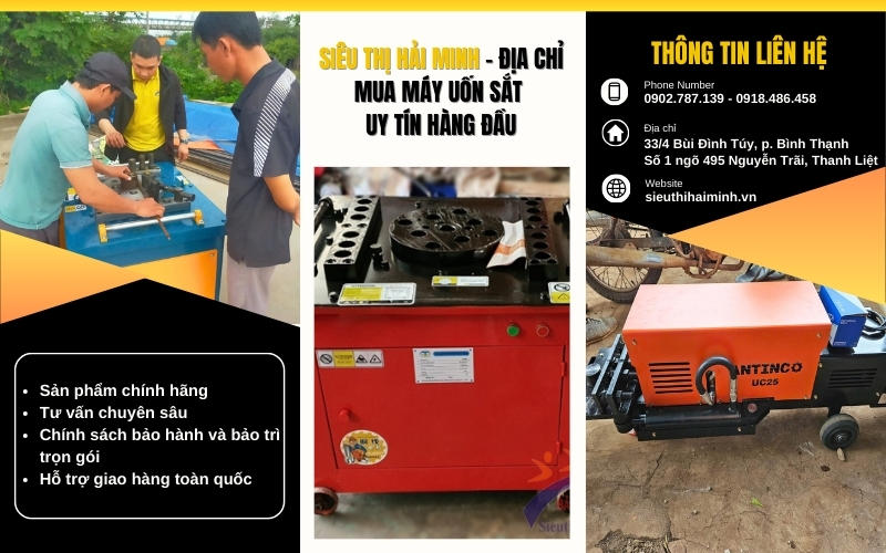 Siêu thị Hải Minh - Địa chỉ mua máy uốn sắt uy tín hàng đầu