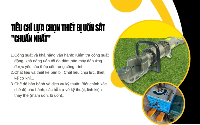 Tiêu chí lựa chọn thiết bị uốn sắt 
