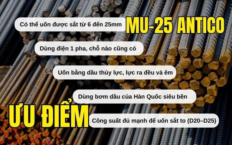 máy uốn sắt MU-25 ANTICO-1