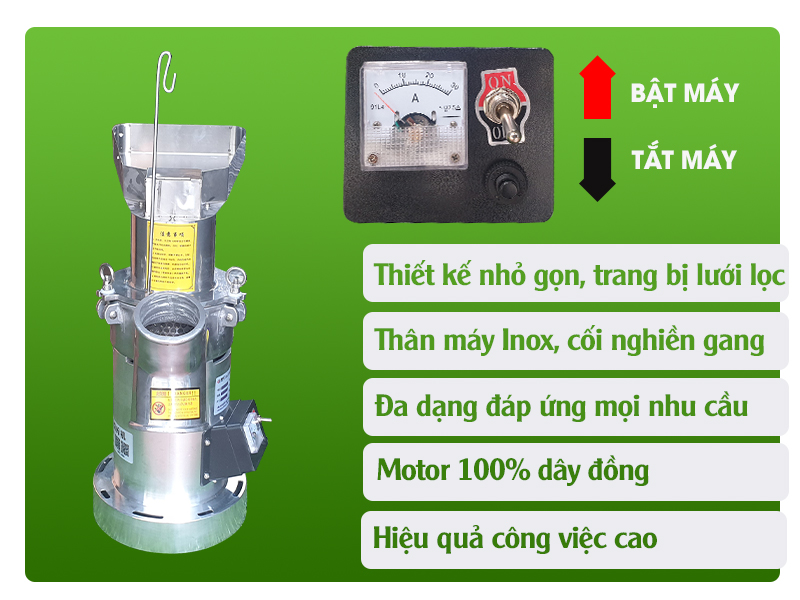 Các đặc điểm máy nghiền dược liệu HMDF-20