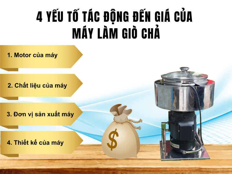 4 yếu tố tác động đến giá của máy làm giò chả