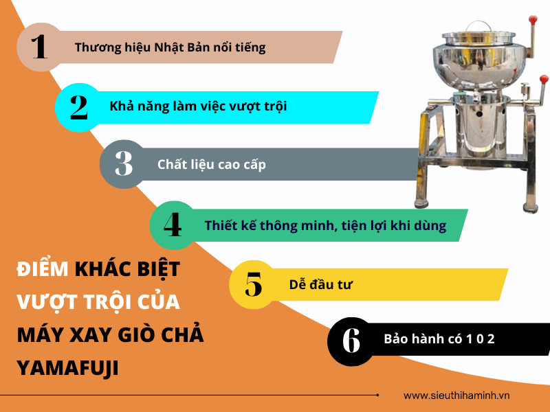 Điểm khác biệt vượt trội của máy xay giò chả Yamafuji