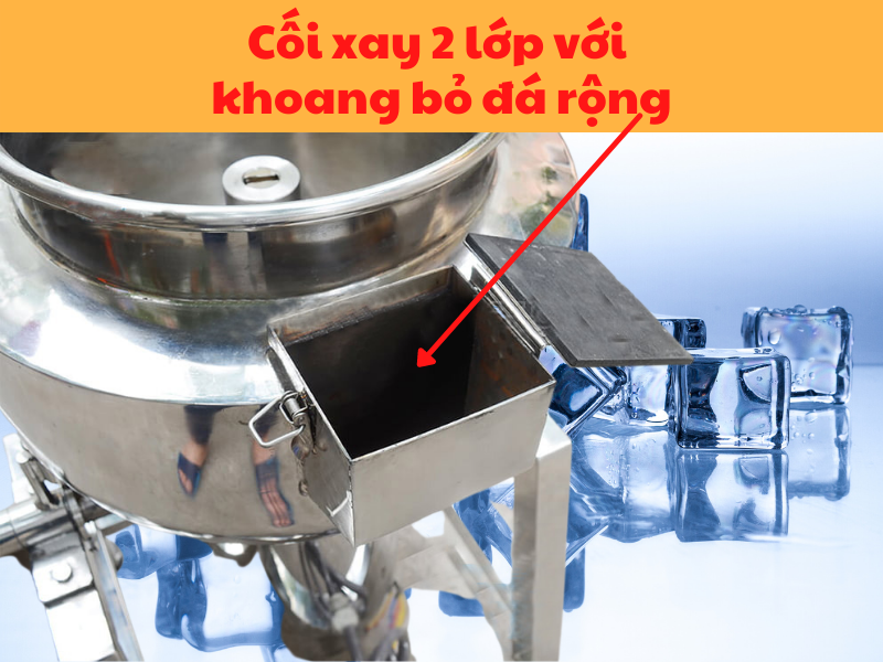 Khoang chứa đá làm mát của máy xay giò chả
