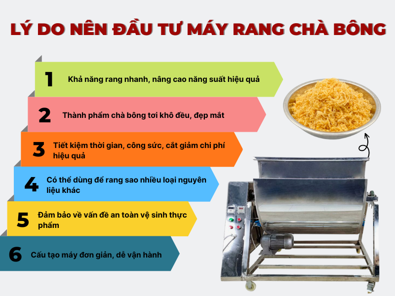 Lý do nên đầu tư máy rang chà bông