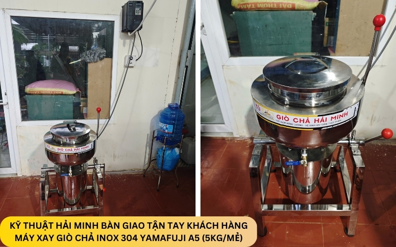 Máy xay giò chả inox 304 Yamafuji A5 (5Kg/mẻ) (chưa có biến tần)