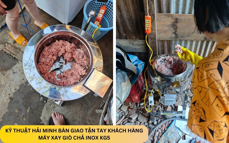Máy xay giò chả inox KG5