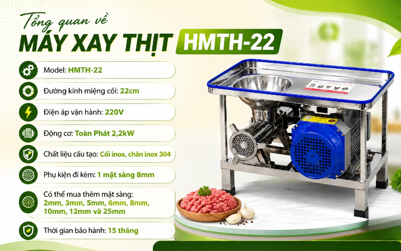 Tổng quan về Máy xay thịt HMTH-22
