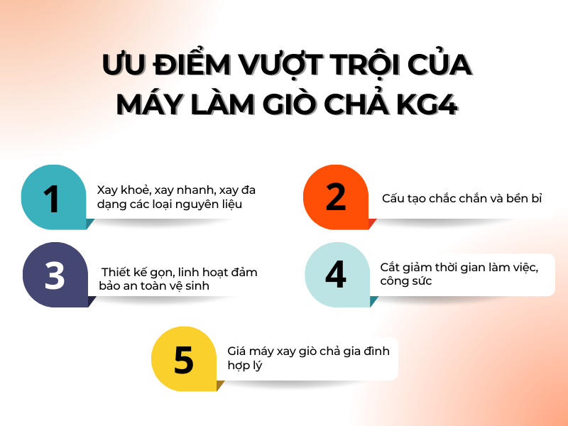 Ưu điểm nổi bật của máy làm giò chả KG4
