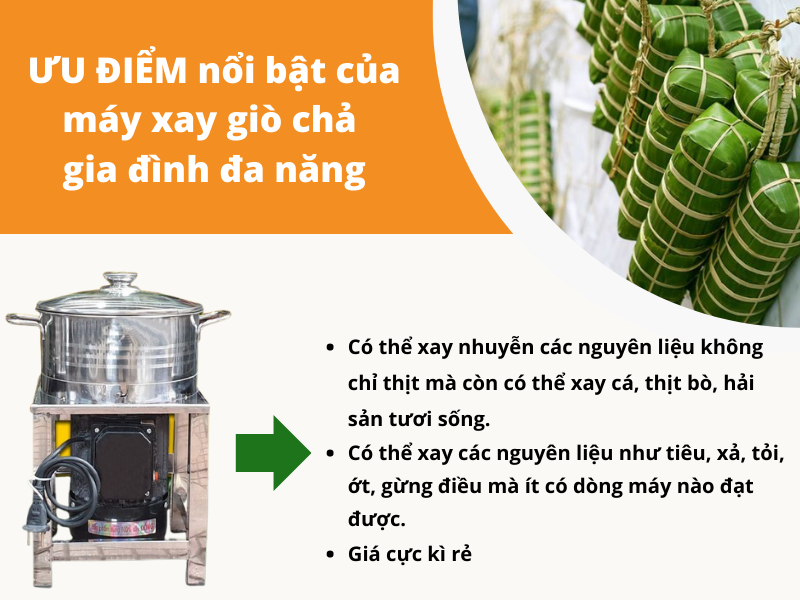 Ưu điểm nổi bật của máy xay giò chả gia đình đa năng