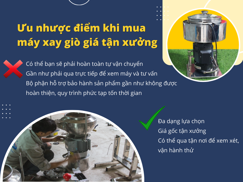 Ưu nhược điểm khi mua máy xay giò giá tận xưởng