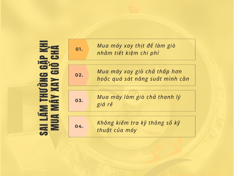 Sai lầm cần tránh khi mua máy làm giò chả