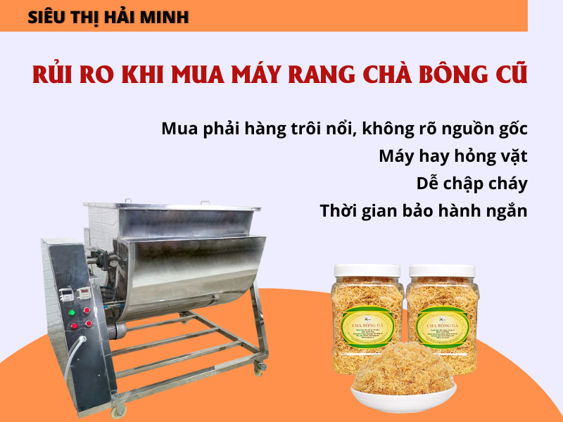 rủi ro khi mua máy rang chà bông cũ