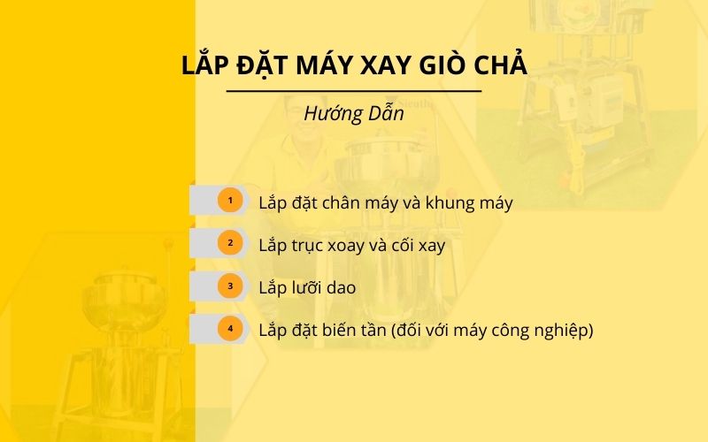 Lắp đặt máy xay giò chả