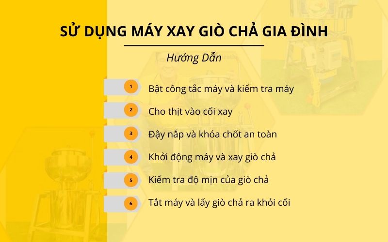 Sử dụng máy xay giò chả gia đình