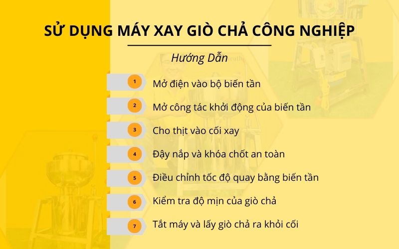 sử dụng máy xay giò chả công nghiệp