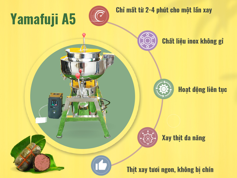 ưu điểm nổi bật của máy xay giò chả Yamafuji