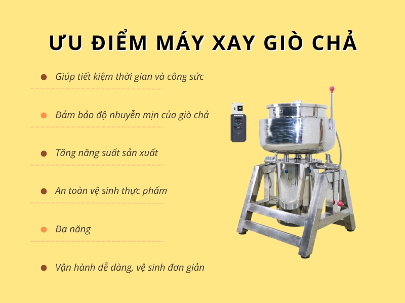 Ưu điểm máy xay giò chả