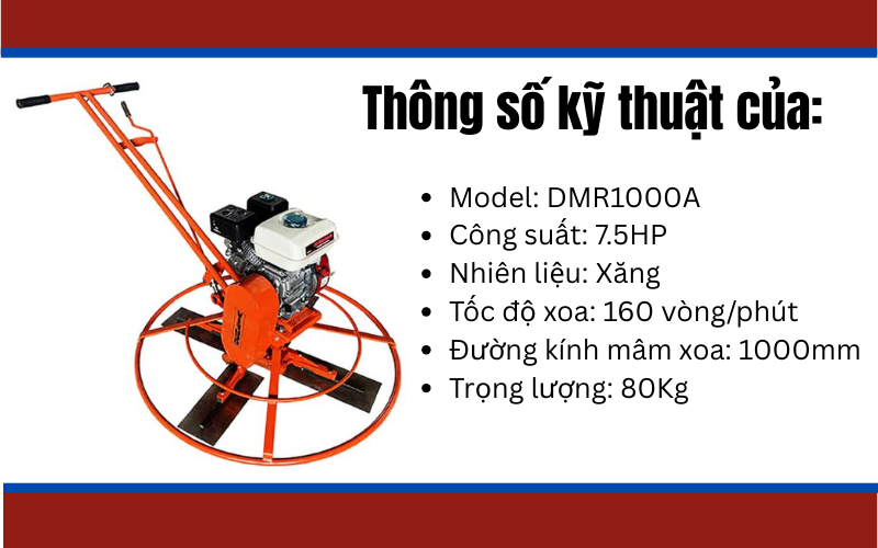 Máy Xoa Nền Bê Tông Fuki DMR1000A