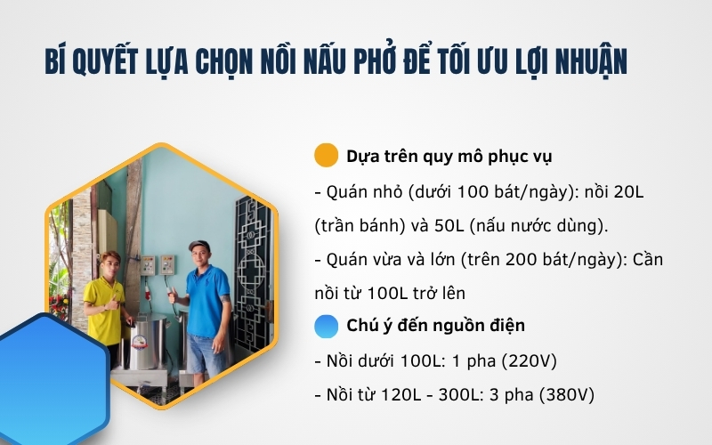 Bí quyết lựa chọn nồi nấu phở để tối ưu lợi nhuận