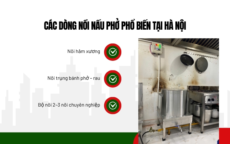 Các dòng nồi nấu phở phổ biến tại Hà Nội