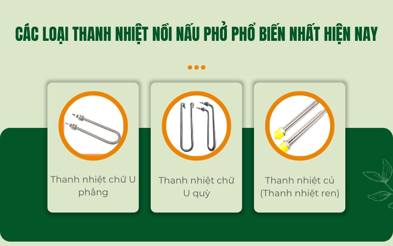 Các loại thanh nhiệt nồi nấu phở phổ biến nhất hiện nay