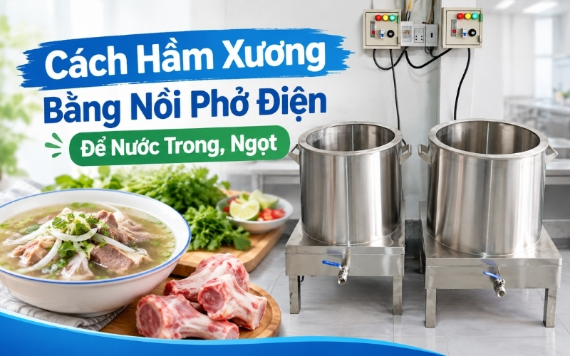 Cách Hầm Xương Bằng Nồi Phở Điện Để Nước Trong, Ngọt