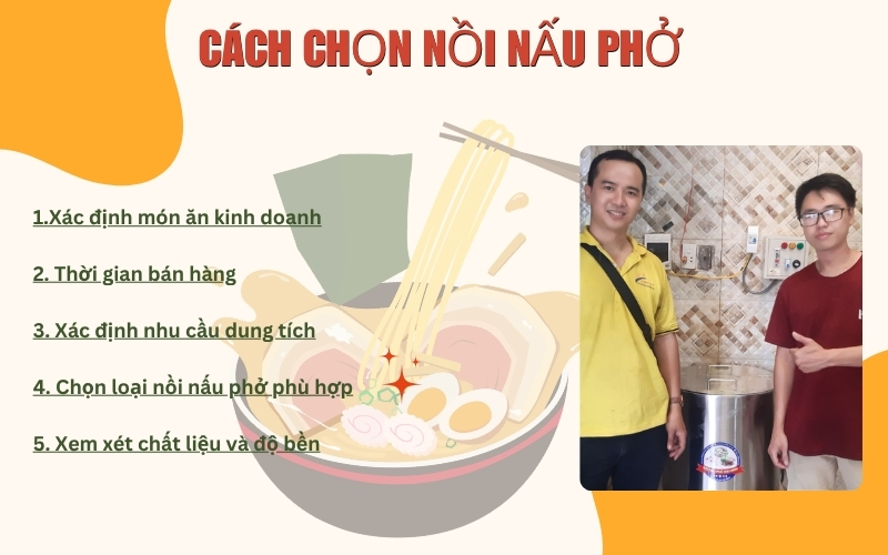 Cách chọn nồi nấu phở phù hợp với mục đích kinh doanh