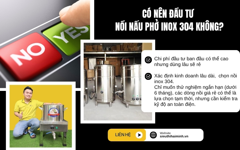 Có nên đầu tư nồi nấu phở inox 304 không