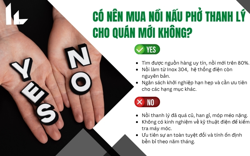 Có nên mua nồi nấu phở thanh lý cho quán mới không