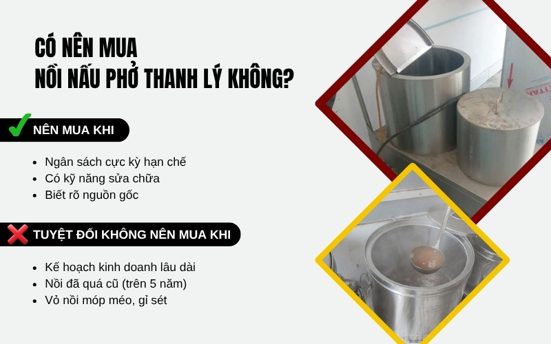 Có nên mua nồi nấu phở thanh lý không