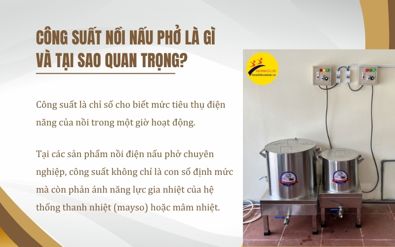 Công suất nồi nấu phở là gì và tại sao quan trọng?