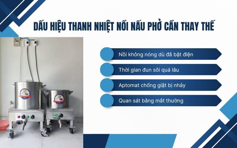 Dấu hiệu thanh nhiệt nồi nấu phở cần thay thế