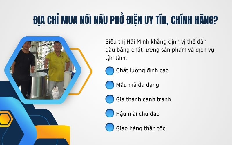 Địa chỉ mua nồi nấu phở điện uy tín, chính hãng?