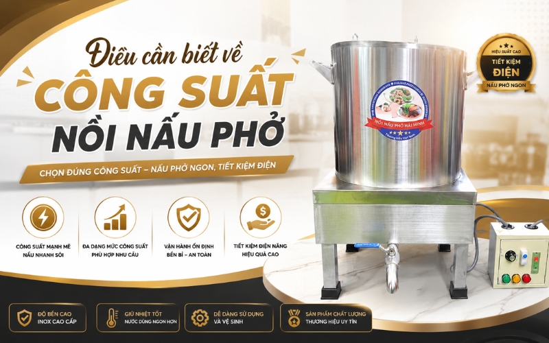 Điều cần biết về công suất nồi nấu phở 
