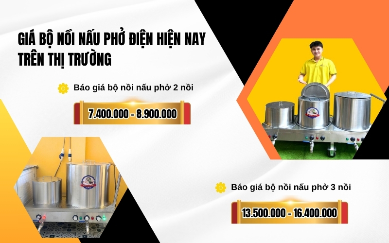 Giá bộ nồi nấu phở điện hiện nay trên thị trường