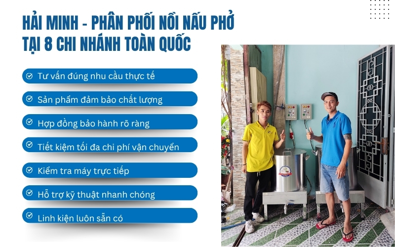 Hải Minh – Phân phối nồi nấu phở tại 8 chi nhánh toàn quốc