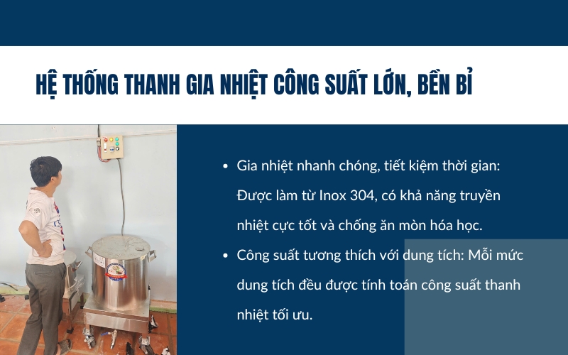 Hệ thống thanh gia nhiệt công suất lớn, bền bỉ