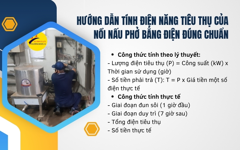 Hướng dẫn tính điện năng tiêu thụ của nồi nấu phở bằng điện đúng chuẩn